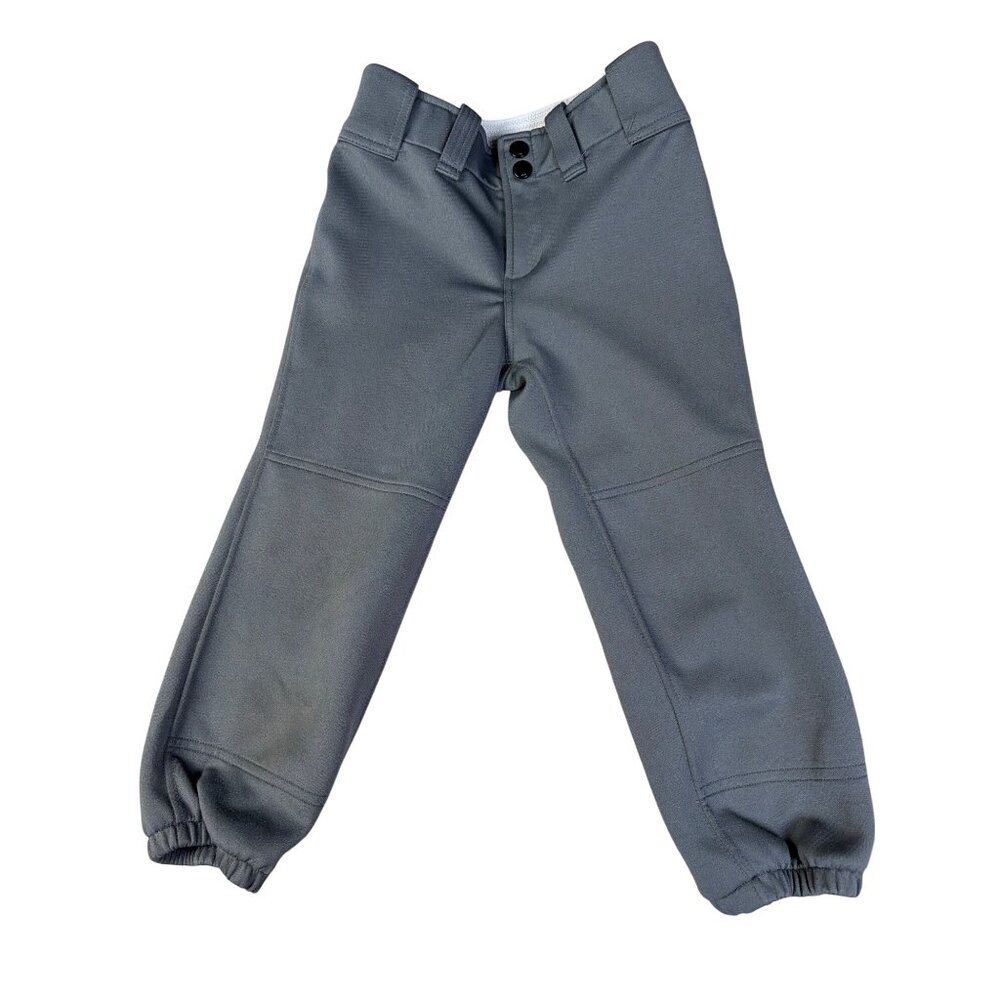 Mizuno Girls Softball Performance Quilted Pants YM Gray Polyester/Cotton Made In